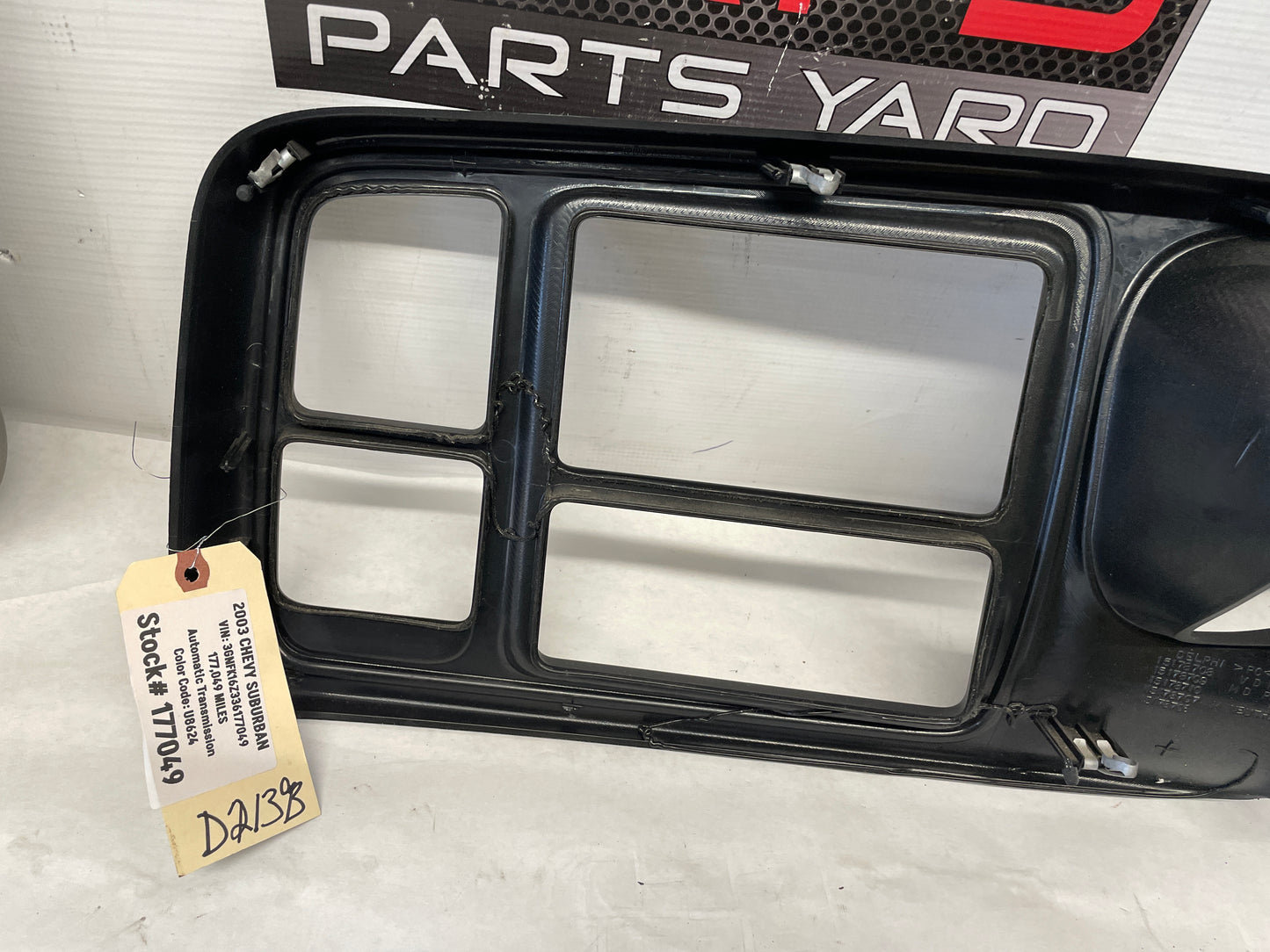 2003 Chevy Suburban Radio Dash Board Bezel Panel Trim OEM - Day's Parts Yard
