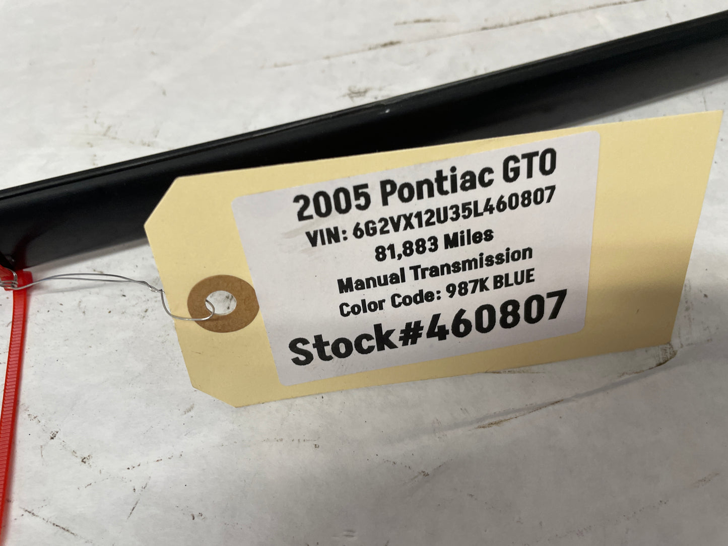 2005 Pontiac GTO RH & LH Roof Panel Joint Finish Trim Molding OEM - Day's Parts Yard