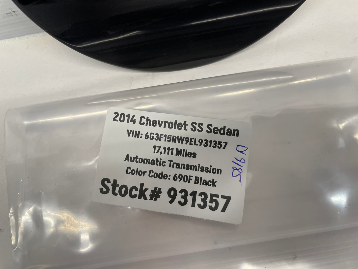2014 Chevy SS Sedan Fuel Gas Door Cover Lid Black OEM - Day's Parts Yard