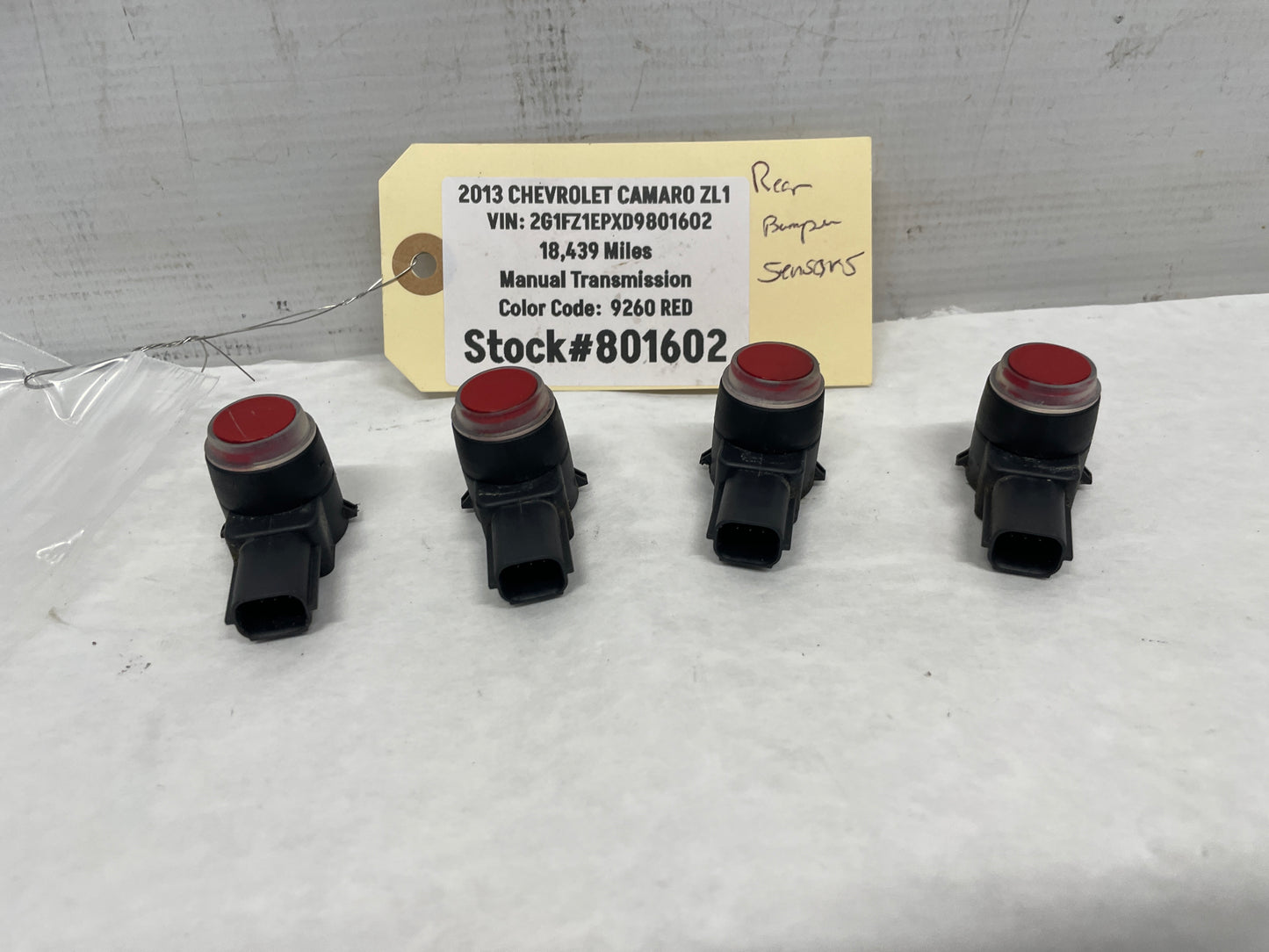 2013 Chevy Camaro ZL1 Rear Bumper Back Up Parking Sensors OEM - Day's Parts Yard