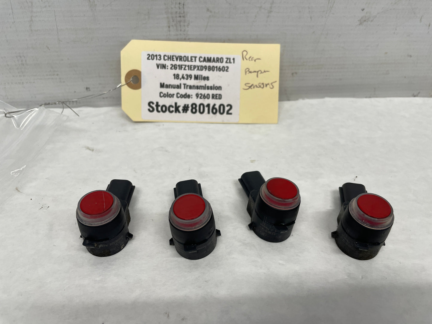 2013 Chevy Camaro ZL1 Rear Bumper Back Up Parking Sensors OEM - Day's Parts Yard