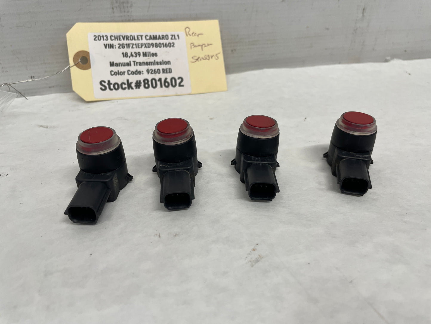 2013 Chevy Camaro ZL1 Rear Bumper Back Up Parking Sensors OEM - Day's Parts Yard