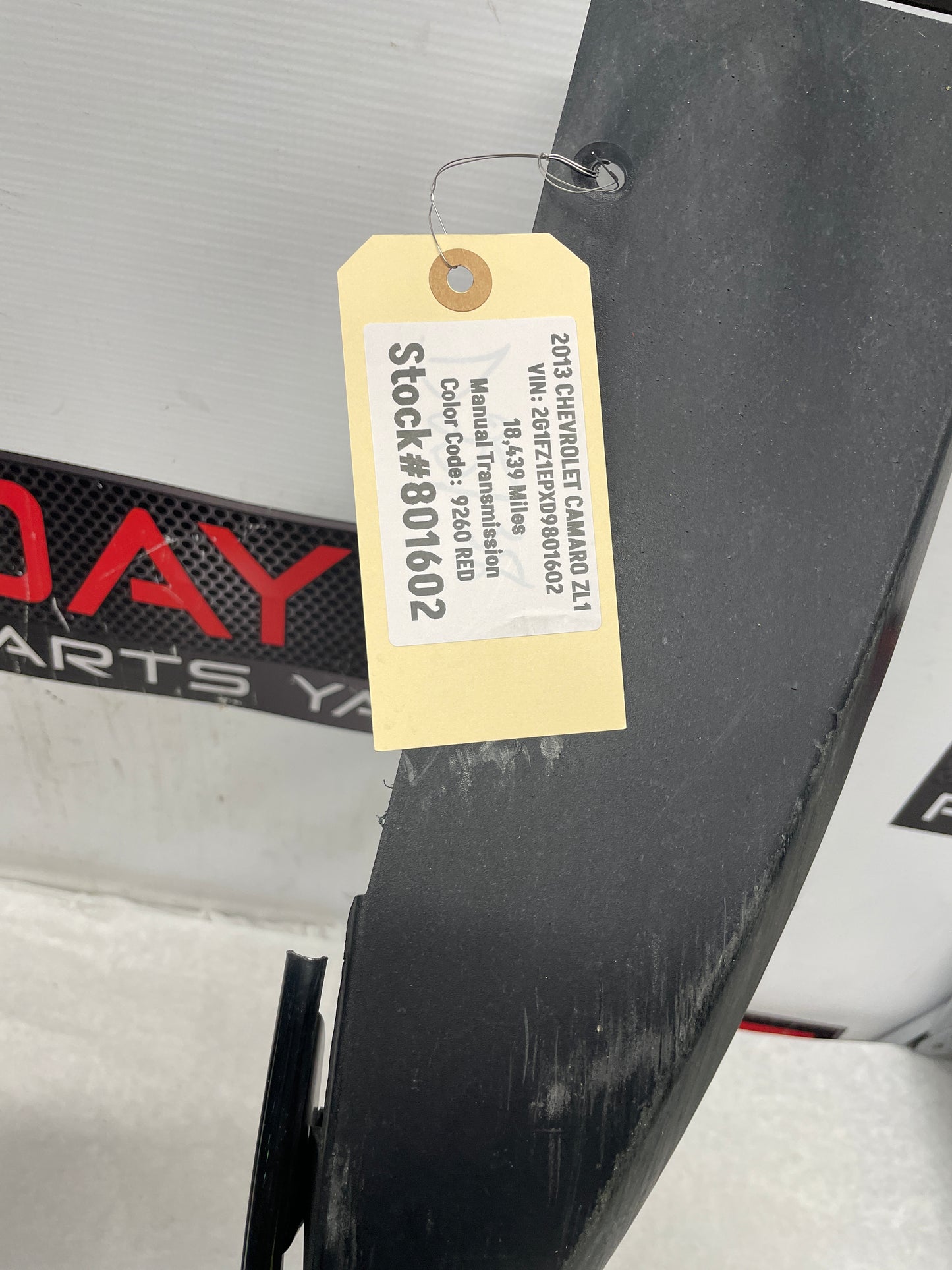2013 Chevy Camaro ZL1 Rear Bumper Valance Diffuser OEM - Day's Parts Yard