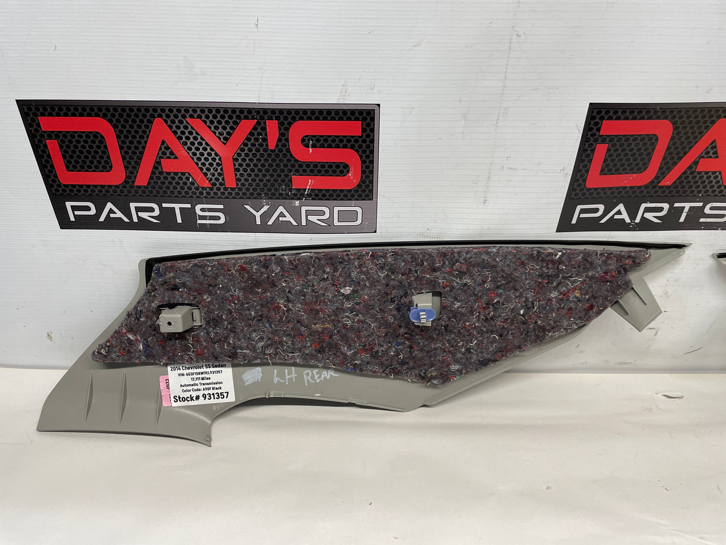 2014 Chevy SS Sedan RH & LH Interior C Pillar Trim OEM - Day's Parts Yard