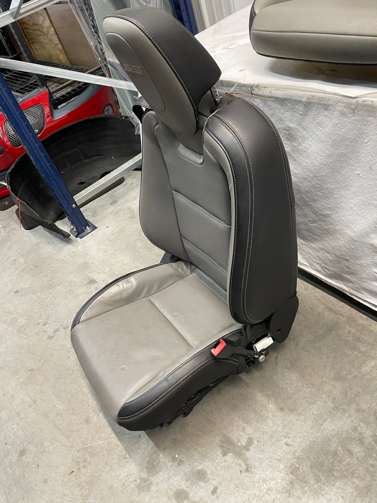2012 Chevy Camaro SS Seats Fronts and Rears Black and Gray Grey Leather OEM - Day's Parts Yard