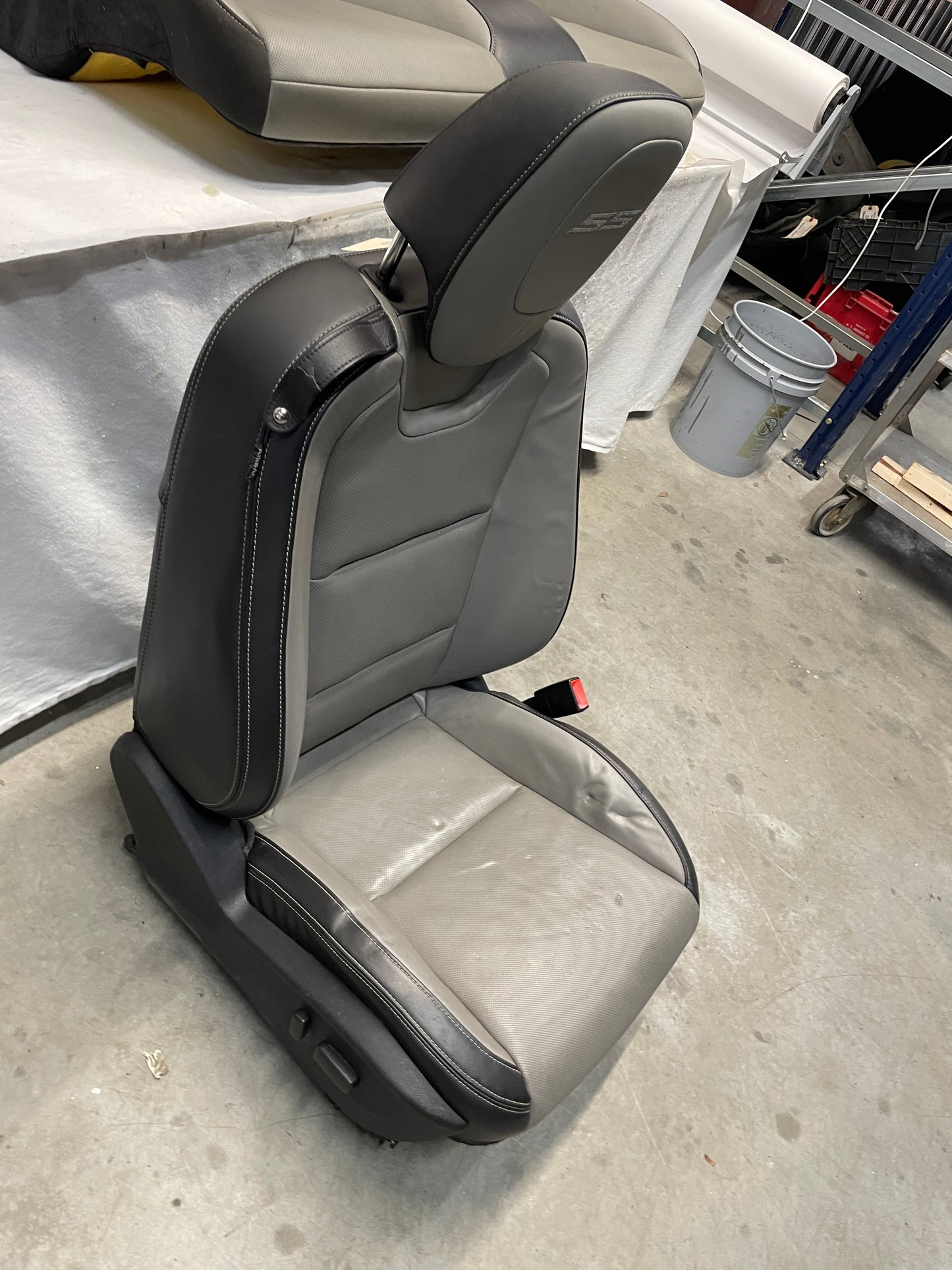 2012 Chevy Camaro SS Seats Fronts and Rears Black and Gray Grey Leather OEM - Day's Parts Yard