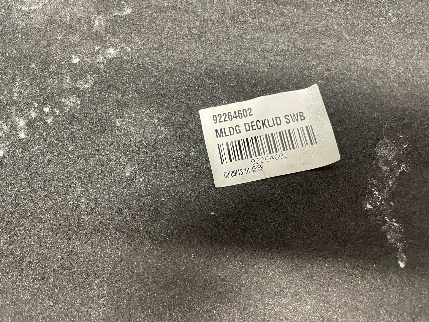 2014 Chevy SS Sedan Trunk Deck Lid Liner Carpet Felt OEM - Day's Parts Yard