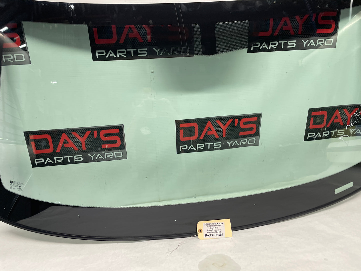 2013 Chevy Camaro ZL1 Front Windshield OEM LOCAL PICK UP ONLY - Day's Parts Yard