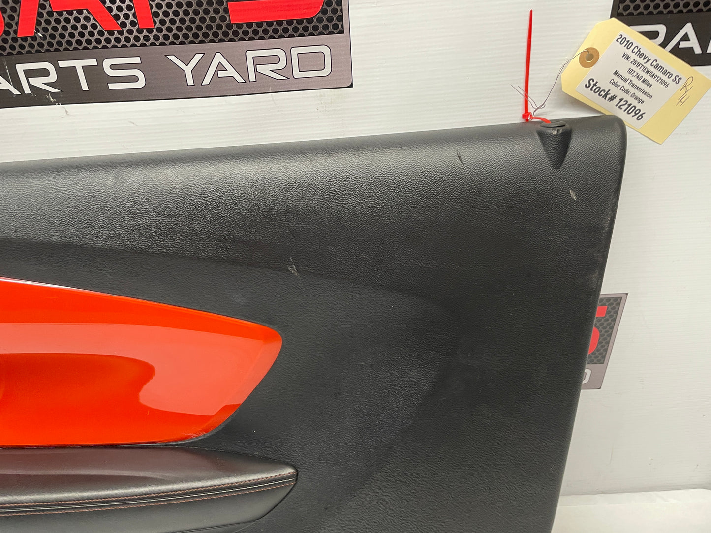 2010 Chevy Camaro SS RH Passenger Front Interior Door Panel Orange OEM - Day's Parts Yard
