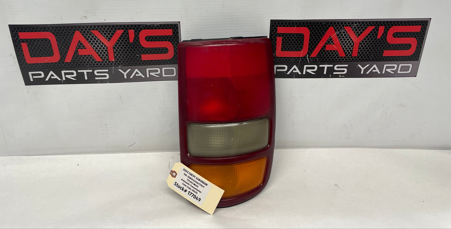 2003 Chevy Suburban LH Driver Tail Light Taillight Assembly OEM - Day's Parts Yard