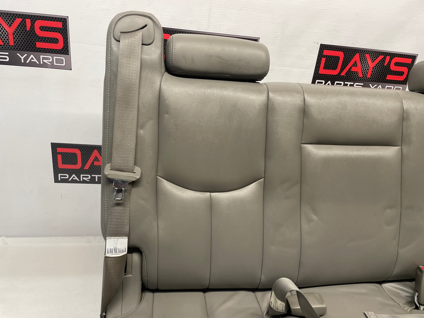 2003 Chevy Suburban Seats 3rd Row Bench Gray Grey Leather OEM - Day's Parts Yard