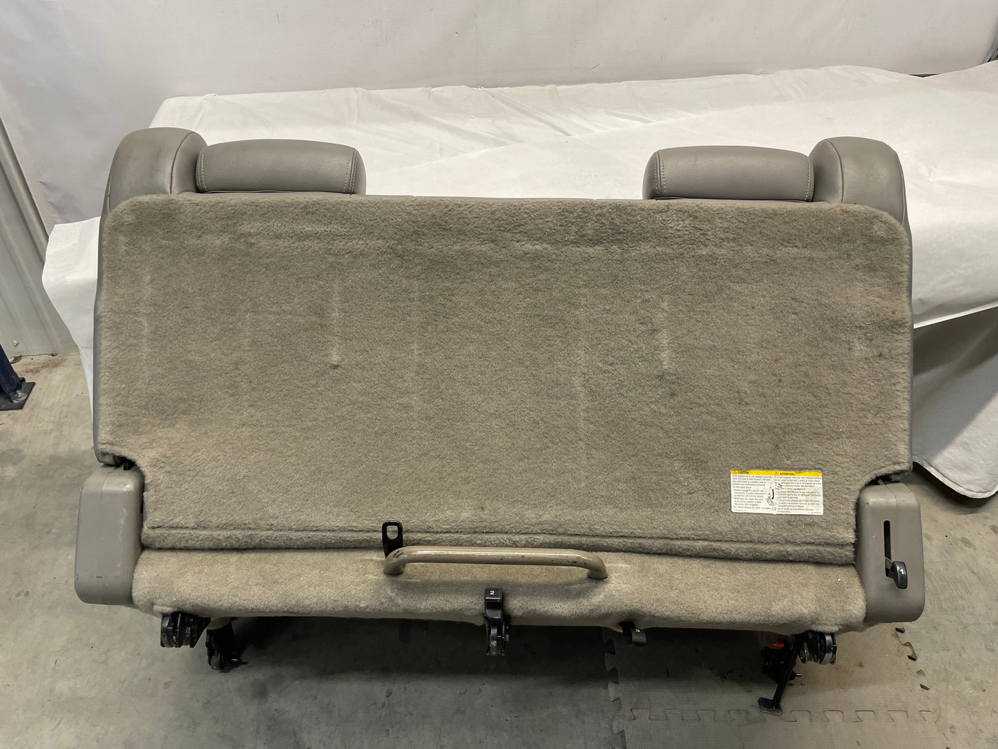 2003 Chevy Suburban Seats 3rd Row Bench Gray Grey Leather OEM - Day's Parts Yard