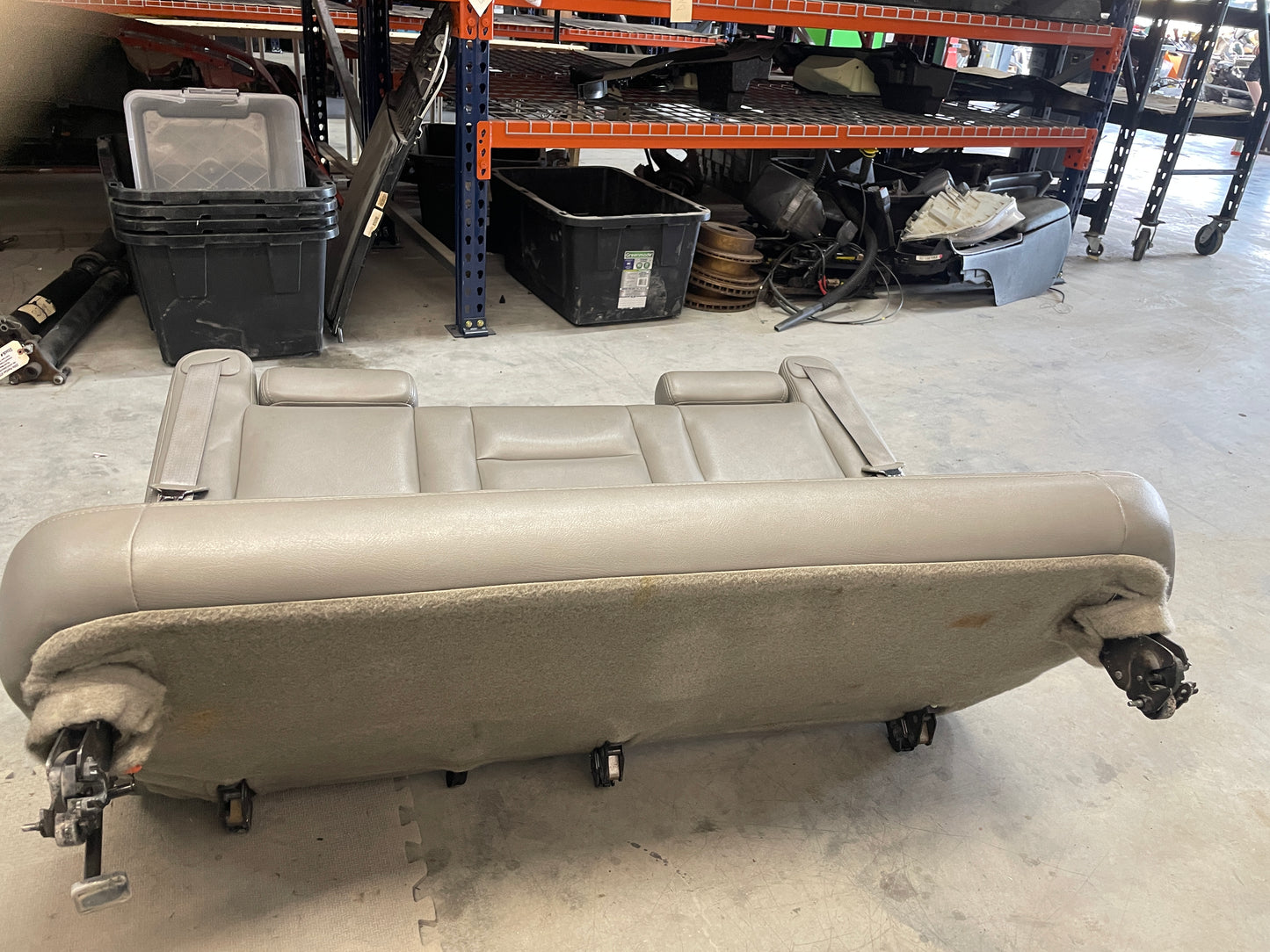 2003 Chevy Suburban Seats 3rd Row Bench Gray Grey Leather OEM - Day's Parts Yard