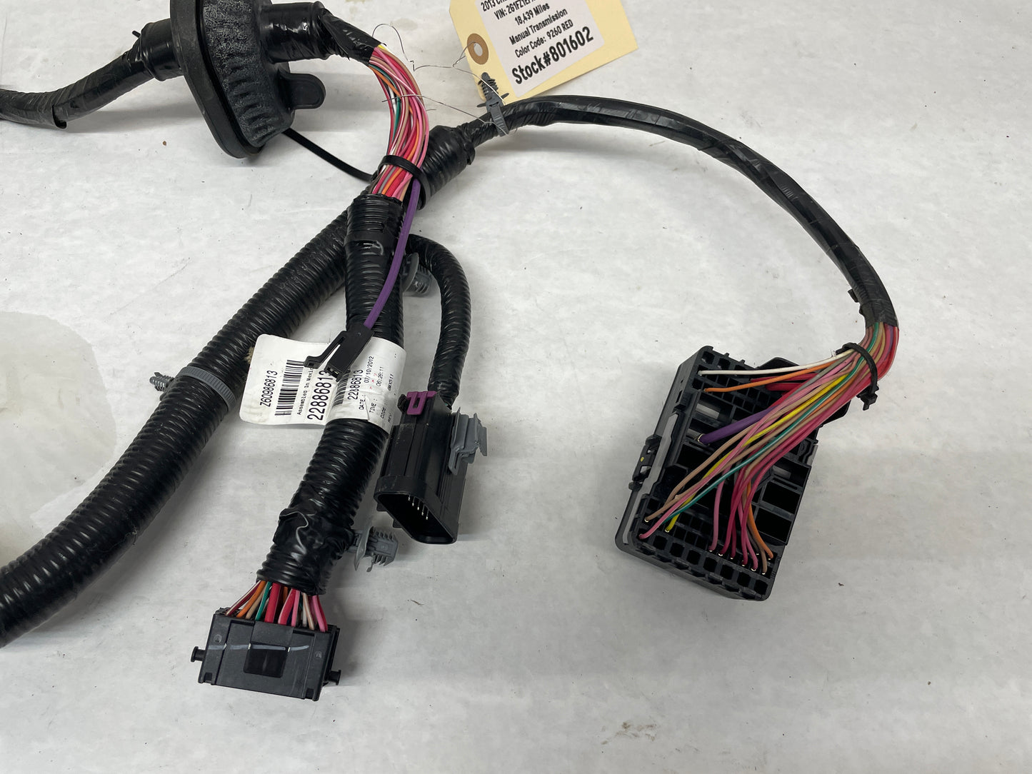 2013 Chevy Camaro ZL1 Body Wire Wiring Harness Extension OEM - Day's Parts Yard