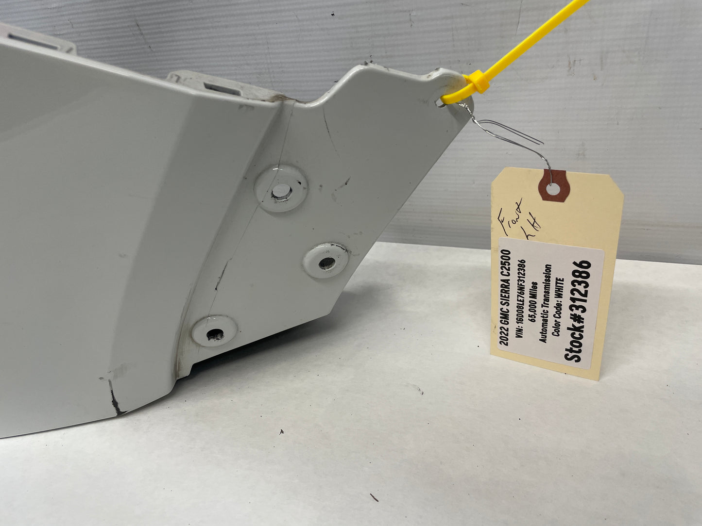 2022 GMC Sierra C2500 LH Driver Front Bumper Fender Filler Outer Trim Panel OEM - Day's Parts Yard