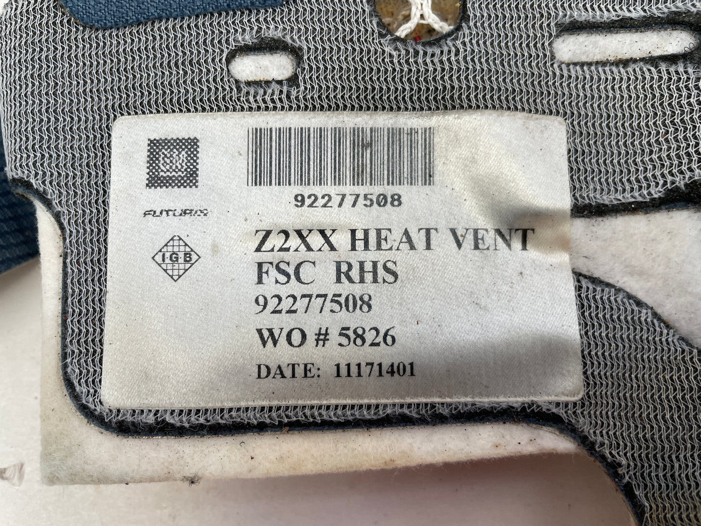 2014 Chevy SS Sedan Front RH Passenger Seat Heat Element Vent OEM - Day's Parts Yard
