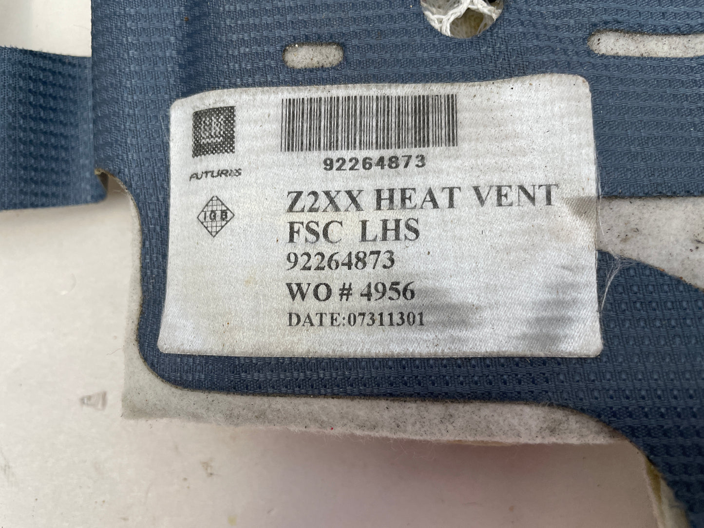 2014 Chevy SS Sedan Front RH Passenger Seat Heater Element Vent OEM - Day's Parts Yard