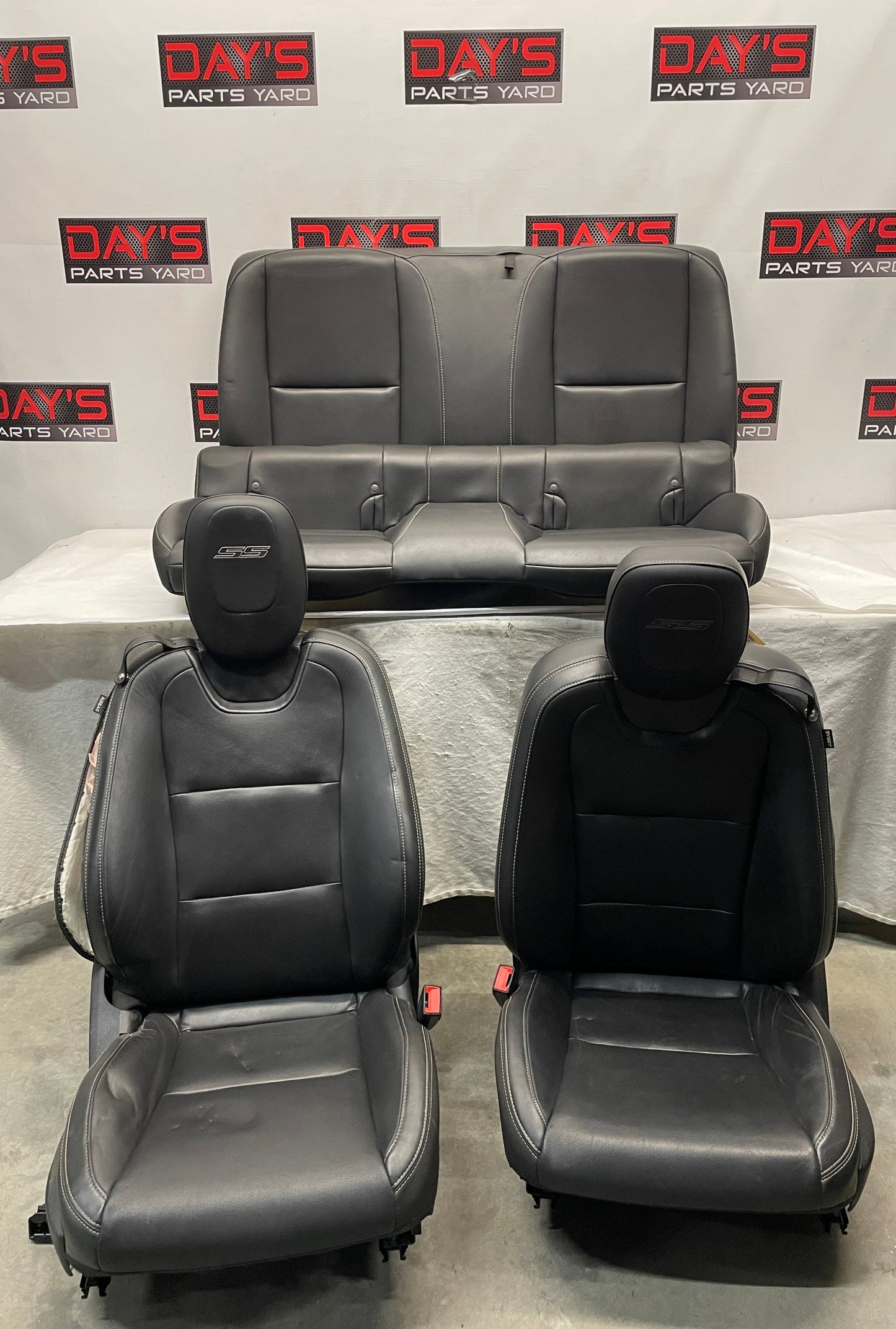 2015 Chevy Camaro SS Seats Front and Rears Black Leather OEM - Day's Parts Yard