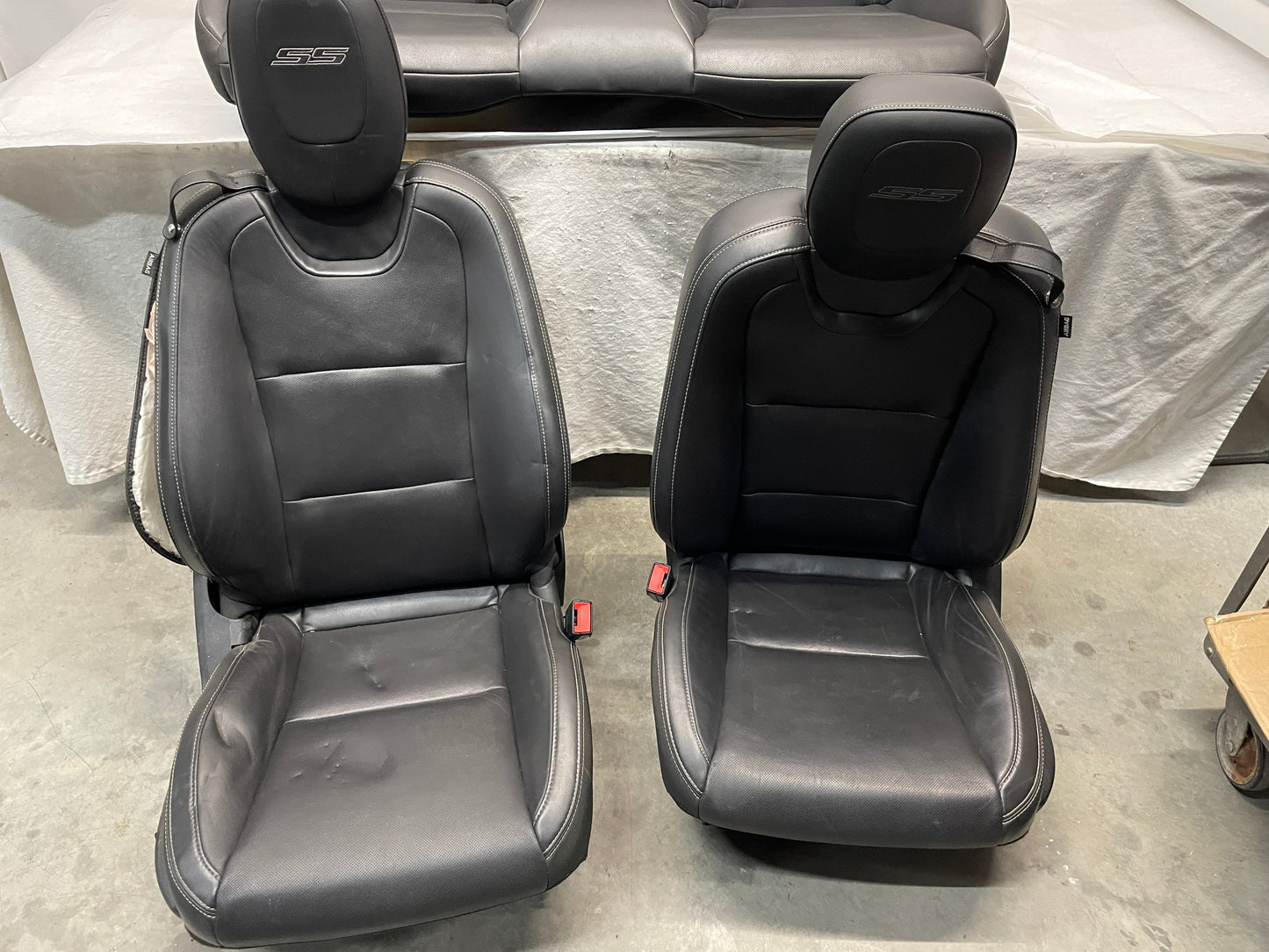 2015 Chevy Camaro SS Seats Front and Rears Black Leather OEM - Day's Parts Yard