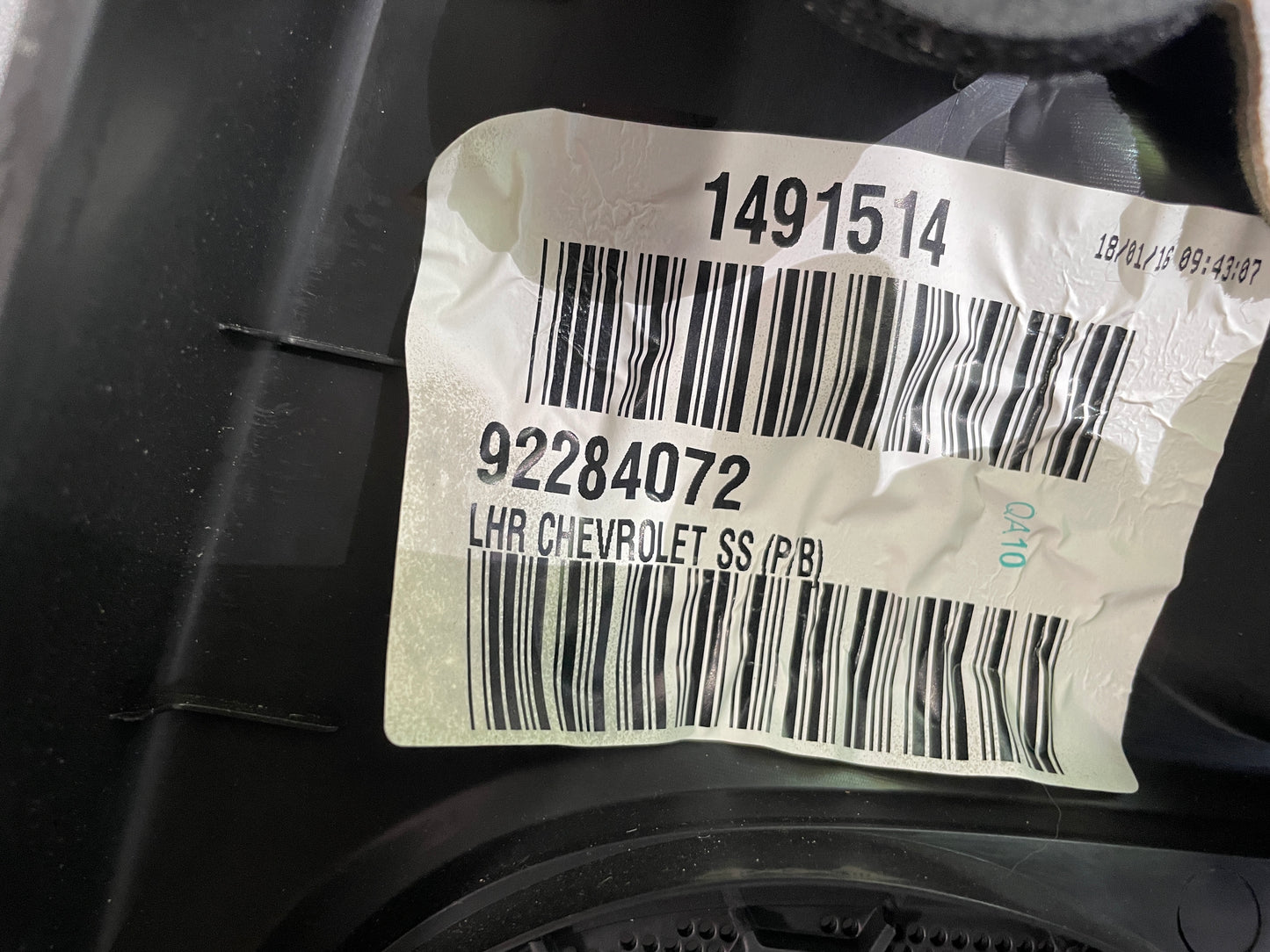 2016 Chevy SS Sedan LH Driver Rear Door Panel OEM - Day's Parts Yard
