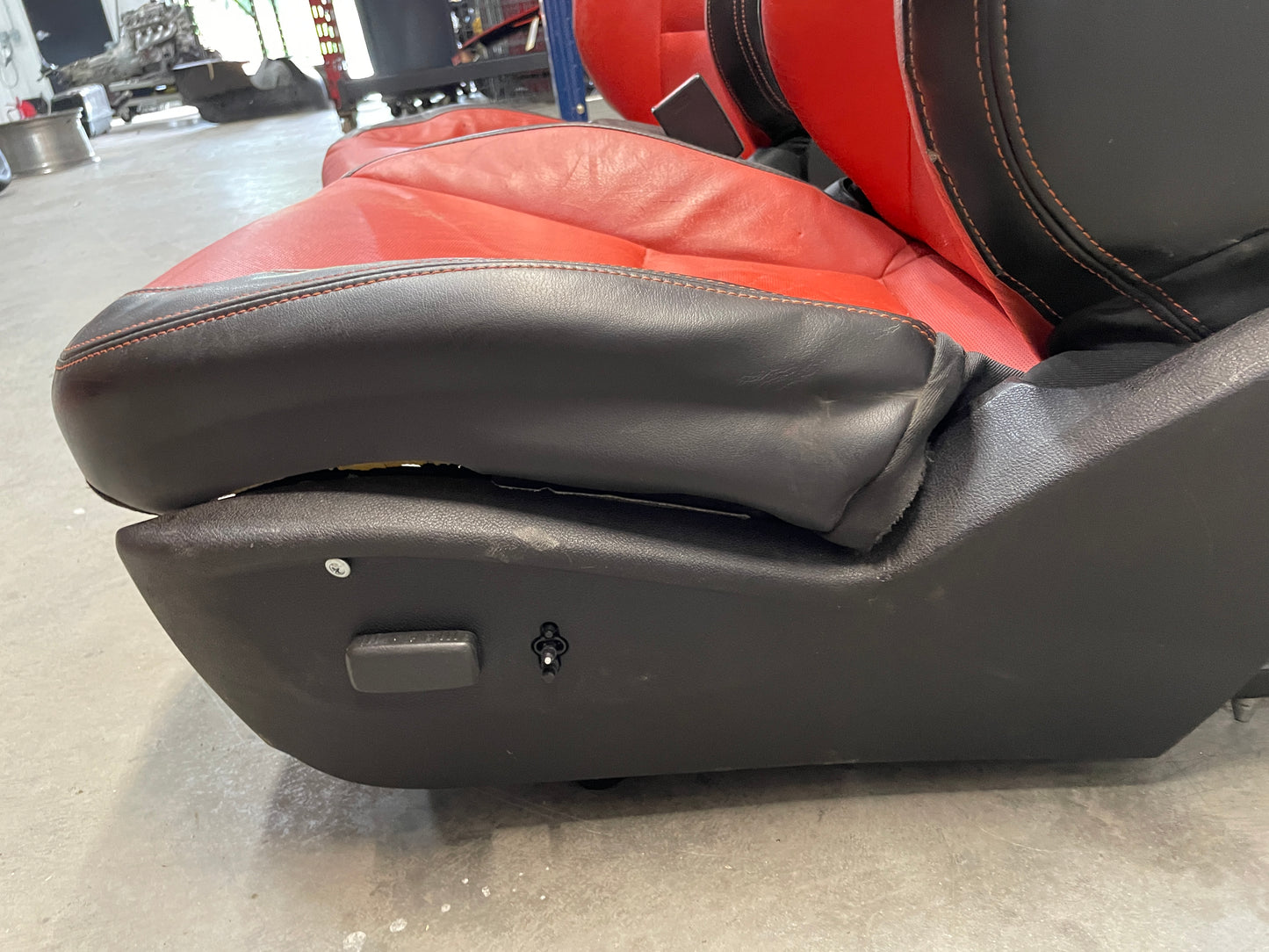2010 Chevy Camaro SS Seats Fronts and Rears Black and Orange Leather OEM - Day's Parts Yard