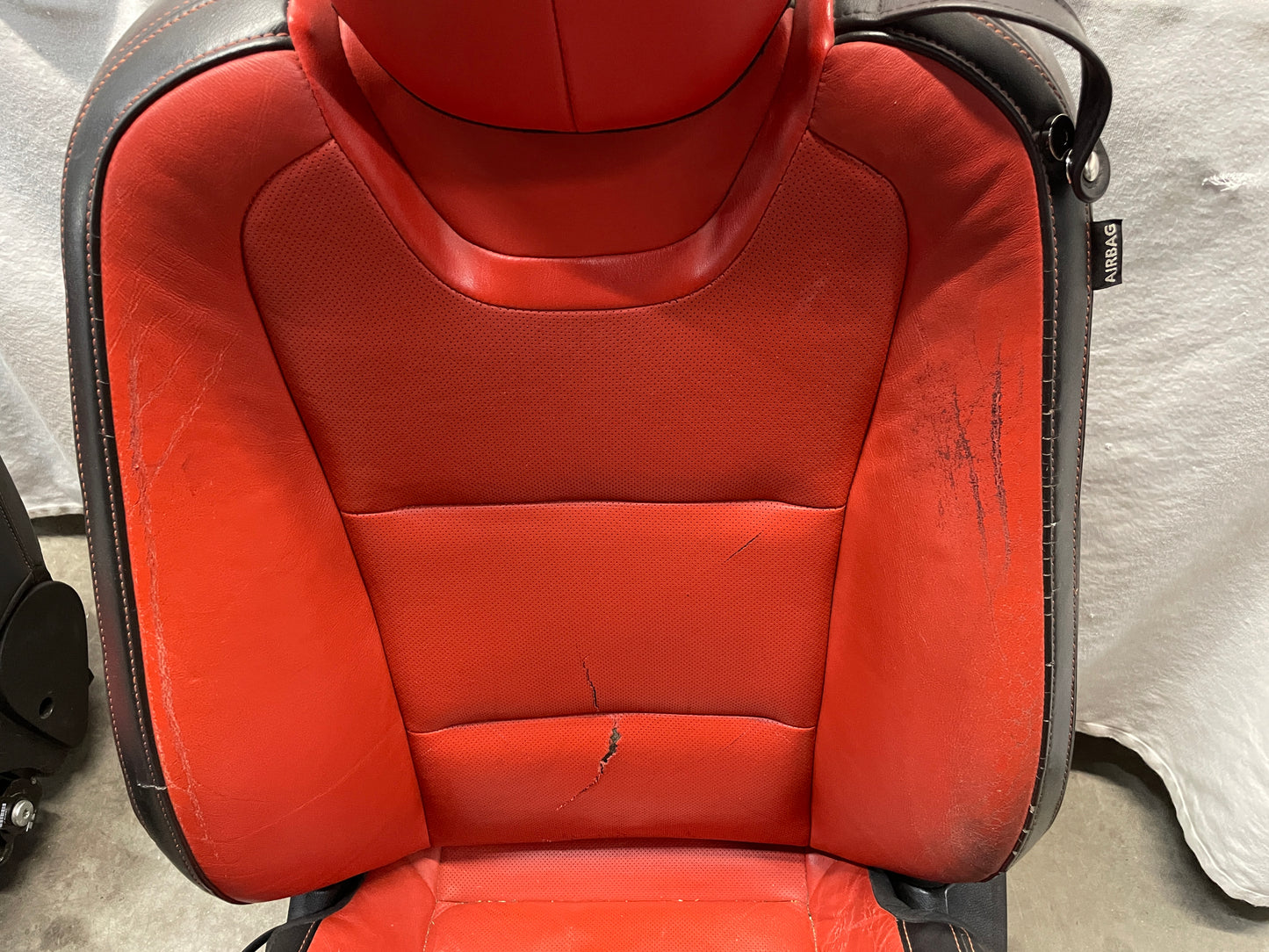 2010 Chevy Camaro SS Seats Fronts and Rears Black and Orange Leather OEM - Day's Parts Yard