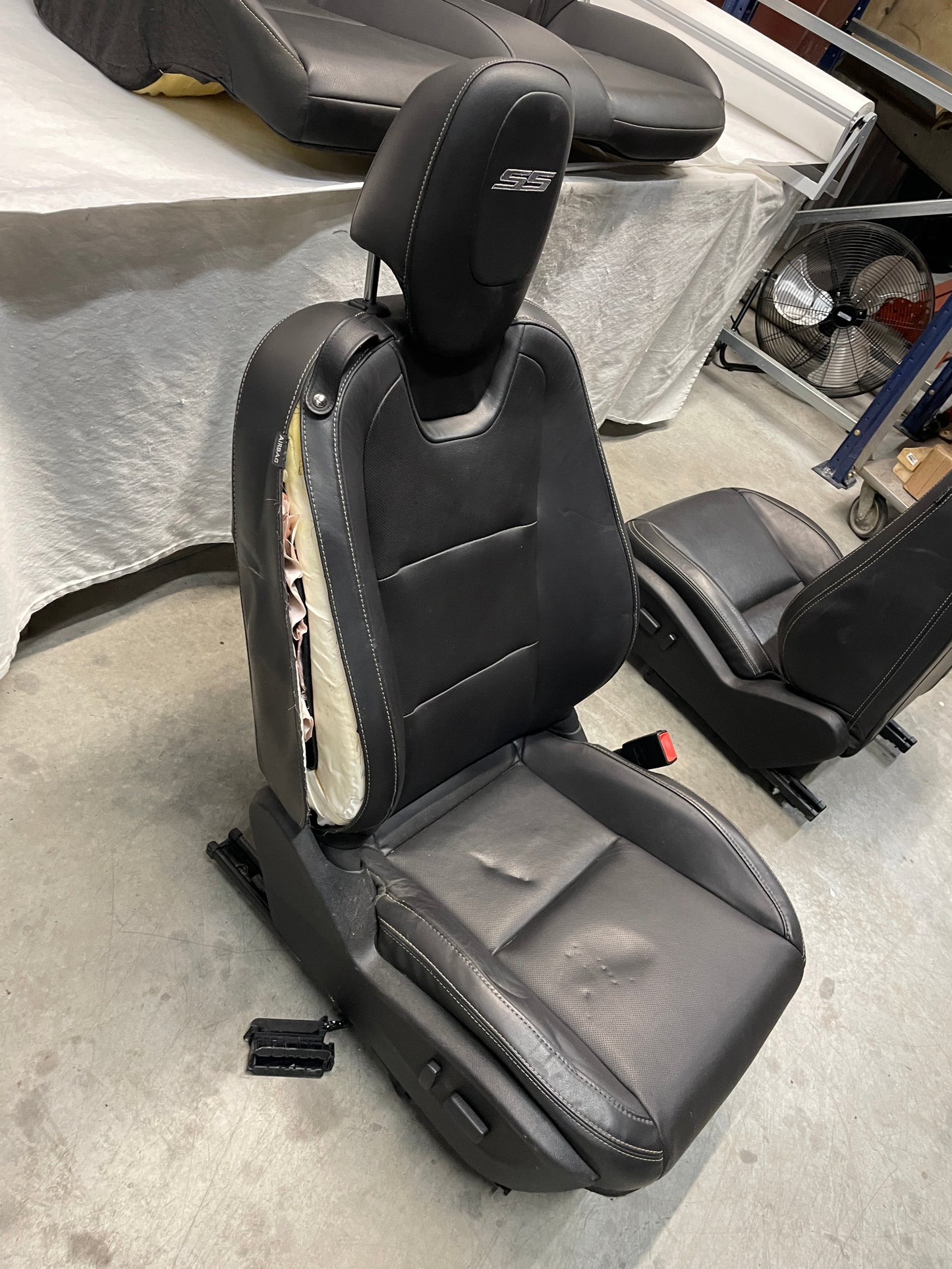2015 Chevy Camaro SS Seats Front and Rears Black Leather OEM - Day's Parts Yard