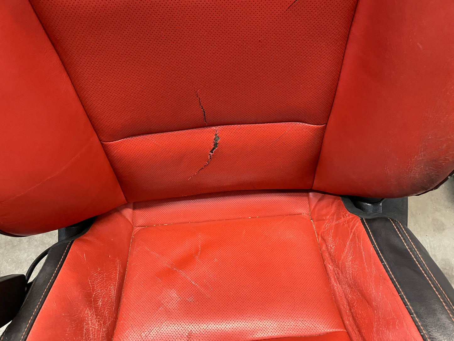 2010 Chevy Camaro SS Seats Fronts and Rears Black and Orange Leather OEM - Day's Parts Yard