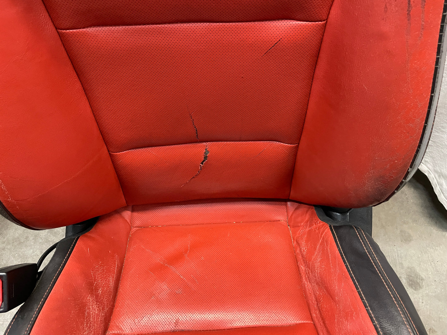 2010 Chevy Camaro SS Seats Fronts and Rears Black and Orange Leather OEM - Day's Parts Yard