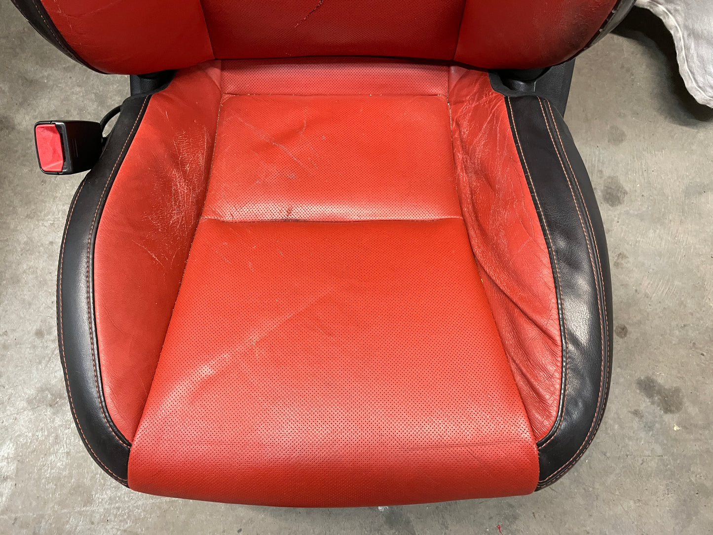 2010 Chevy Camaro SS Seats Fronts and Rears Black and Orange Leather OEM - Day's Parts Yard