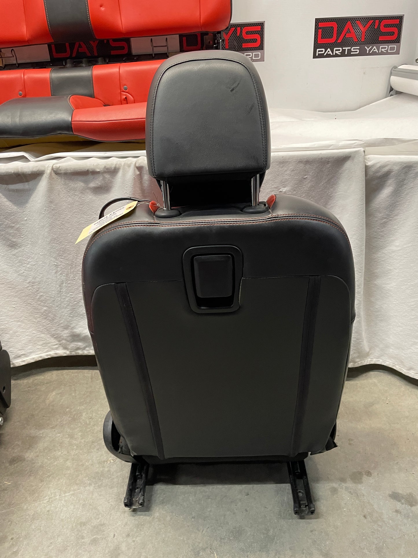 2010 Chevy Camaro SS Seats Fronts and Rears Black and Orange Leather OEM - Day's Parts Yard