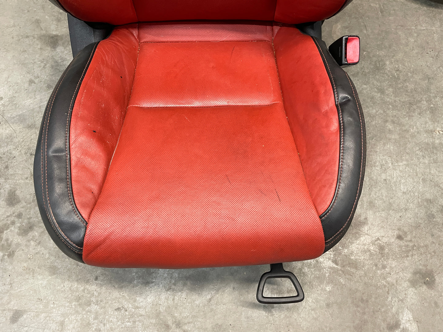 2010 Chevy Camaro SS Seats Fronts and Rears Black and Orange Leather OEM - Day's Parts Yard
