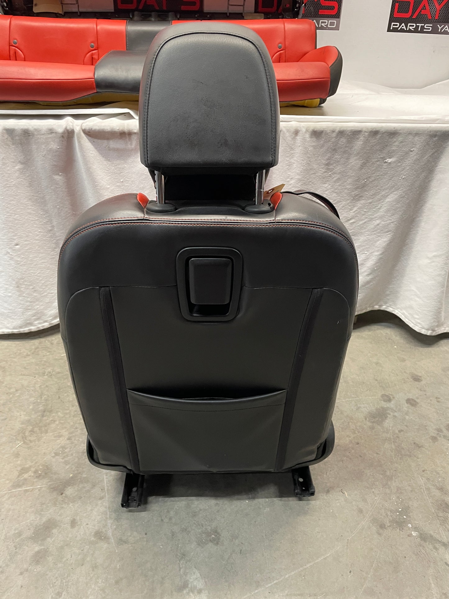 2010 Chevy Camaro SS Seats Fronts and Rears Black and Orange Leather OEM - Day's Parts Yard