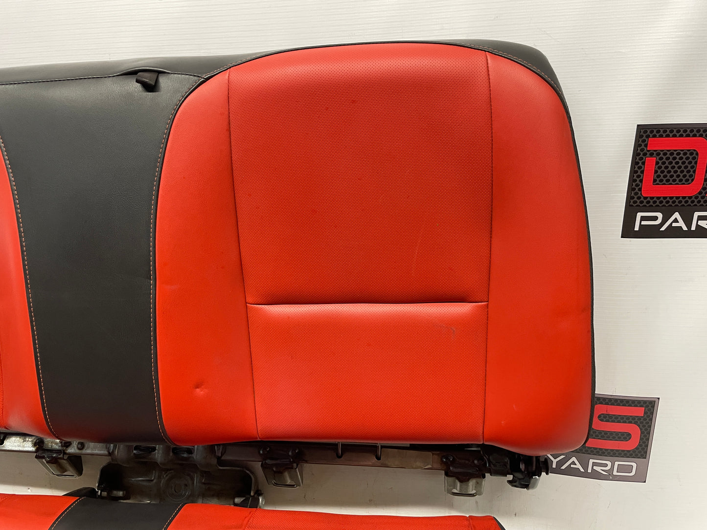 2010 Chevy Camaro SS Seats Fronts and Rears Black and Orange Leather OEM - Day's Parts Yard