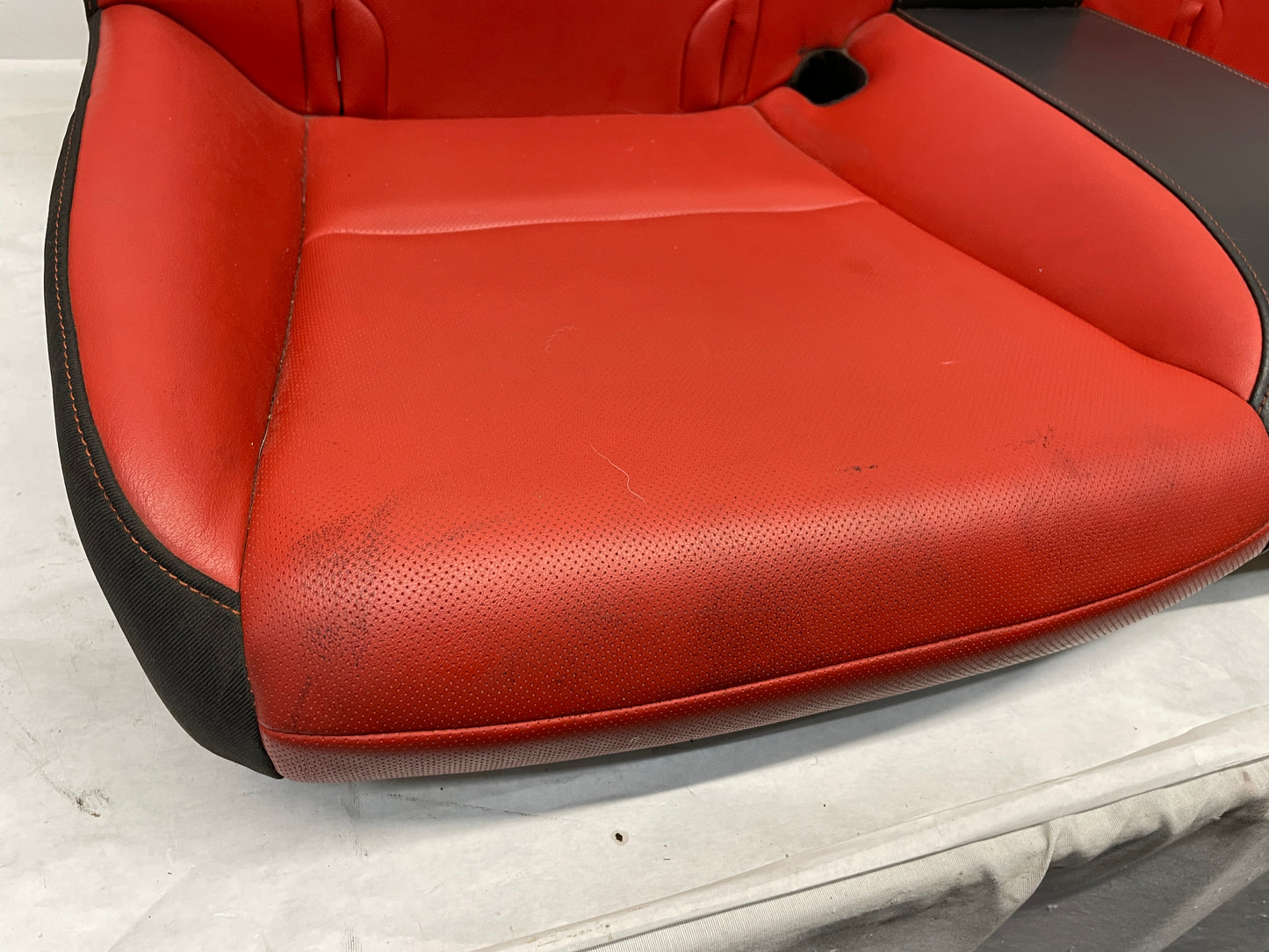 2010 Chevy Camaro SS Seats Fronts and Rears Black and Orange Leather OEM - Day's Parts Yard