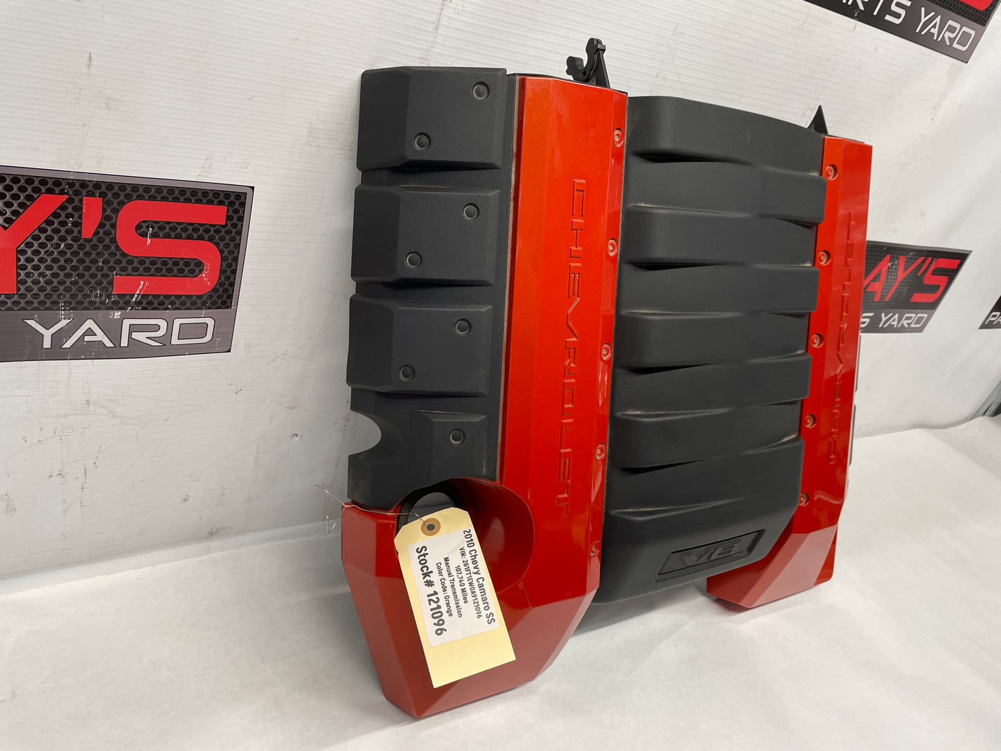 2010 Chevy Camaro SS Seats Fronts and Rears Black and Orange Leather OEM - Day's Parts Yard