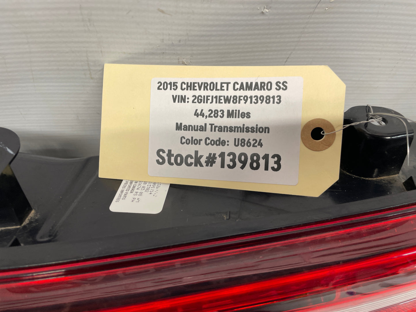 2015 Chevy Camaro SS Rear RH Passenger Taillight Tail Light Lamp LED OEM - Day's Parts Yard