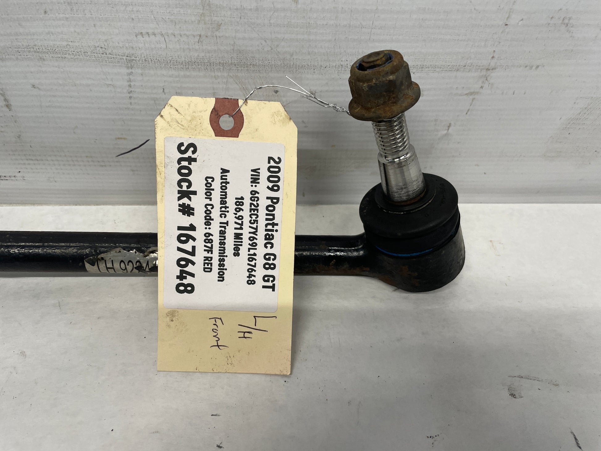 2009 Pontiac G8 LH Driver Front Lower Rearward Control Arm OEM - Day's Parts Yard