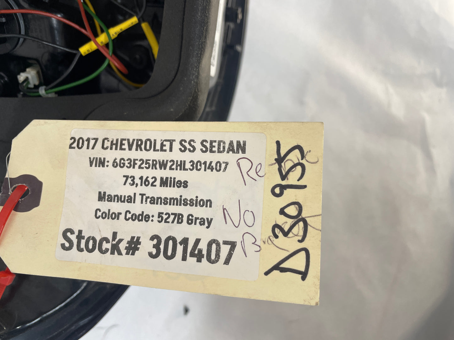 2014 Chevy SS Sedan RH Passenger Outer Tail Light Taillight Stop Lamp OEM - Day's Parts Yard