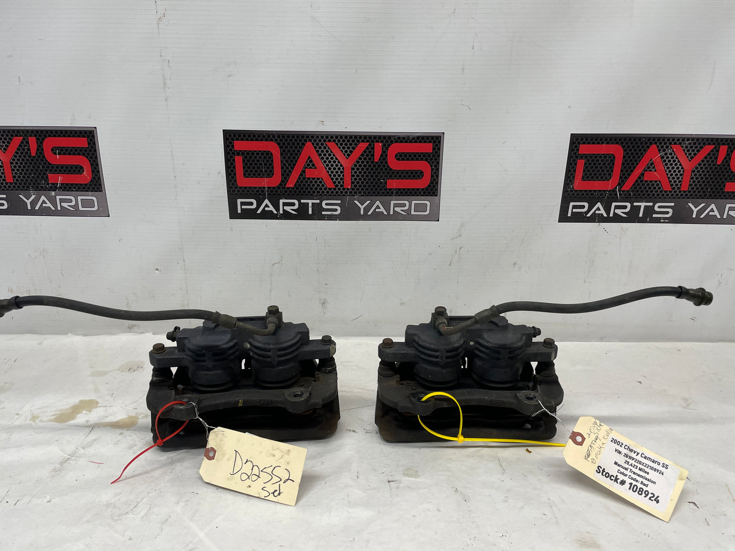2002 Chevy Camaro SS RH & LH Front Brake Calipers OEM - Day's Parts Yard