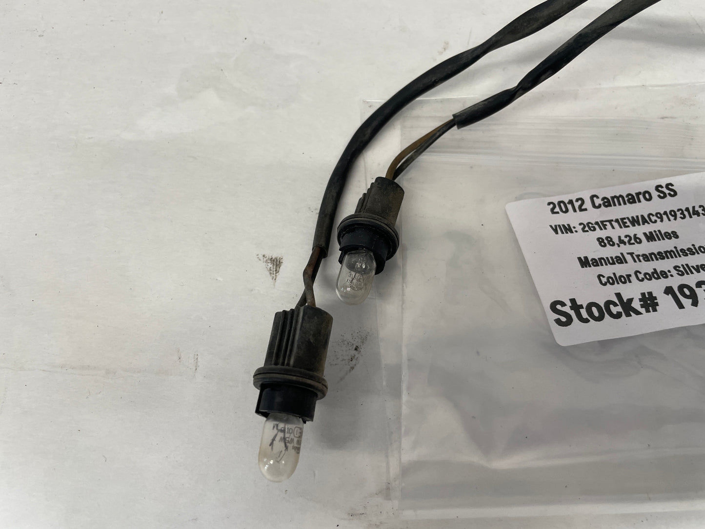 2012 Chevy Camaro SS License Plate Tag Light Wire Wiring Harness OEM - Day's Parts Yard