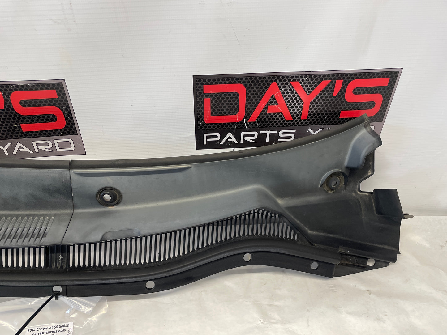2014 Chevy SS Sedan Windshield Wiper Cowl Plastic Trim Panel Molding OEM - Day's Parts Yard