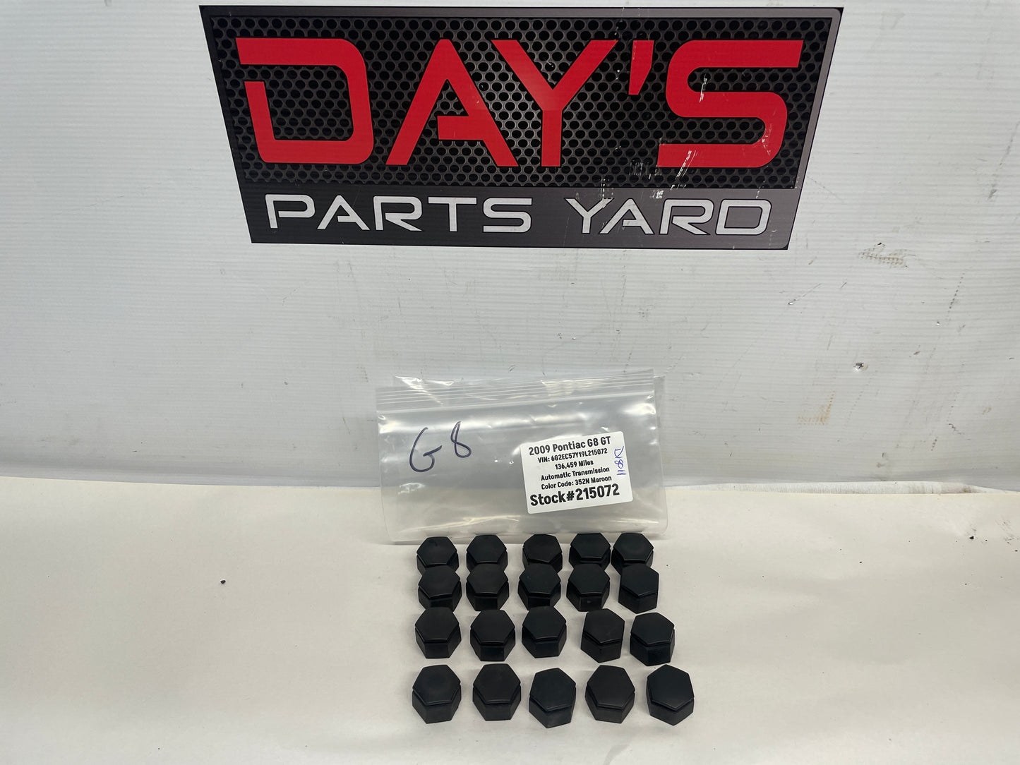 2009 Pontiac G8 GT Wheel Lug Nut Covers Set OEM - Day's Parts Yard
