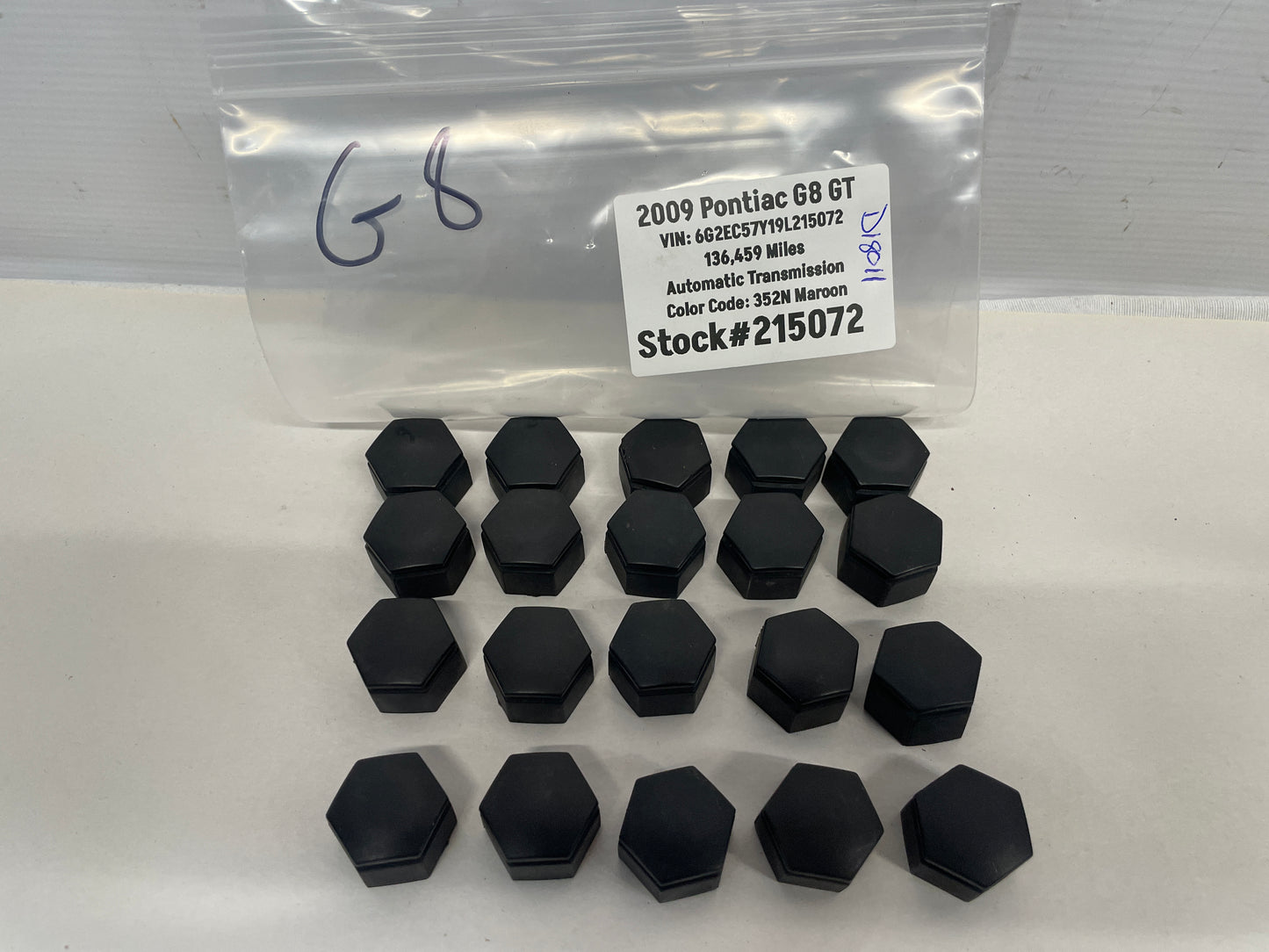 2009 Pontiac G8 GT Wheel Lug Nut Covers Set OEM - Day's Parts Yard