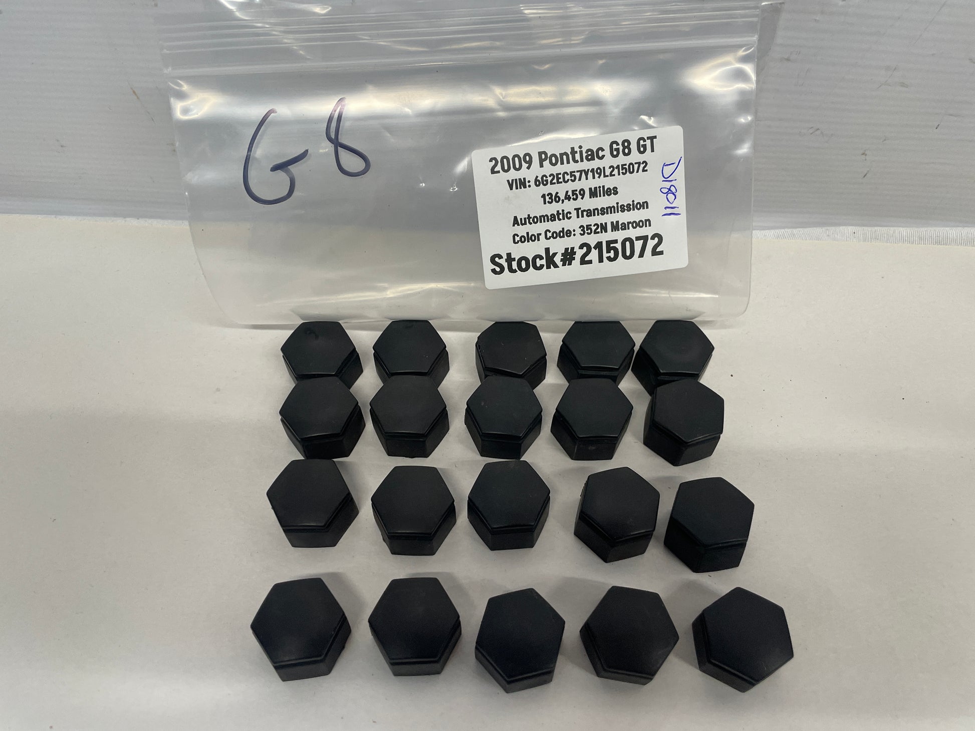 2009 Pontiac G8 GT Wheel Lug Nut Covers Set OEM - Day's Parts Yard