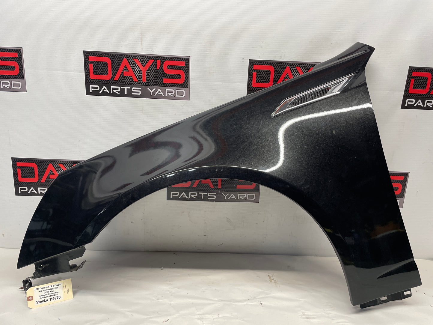 2014 Cadillac CTS-V Coupe LH Driver Fender Black OEM - Day's Parts Yard