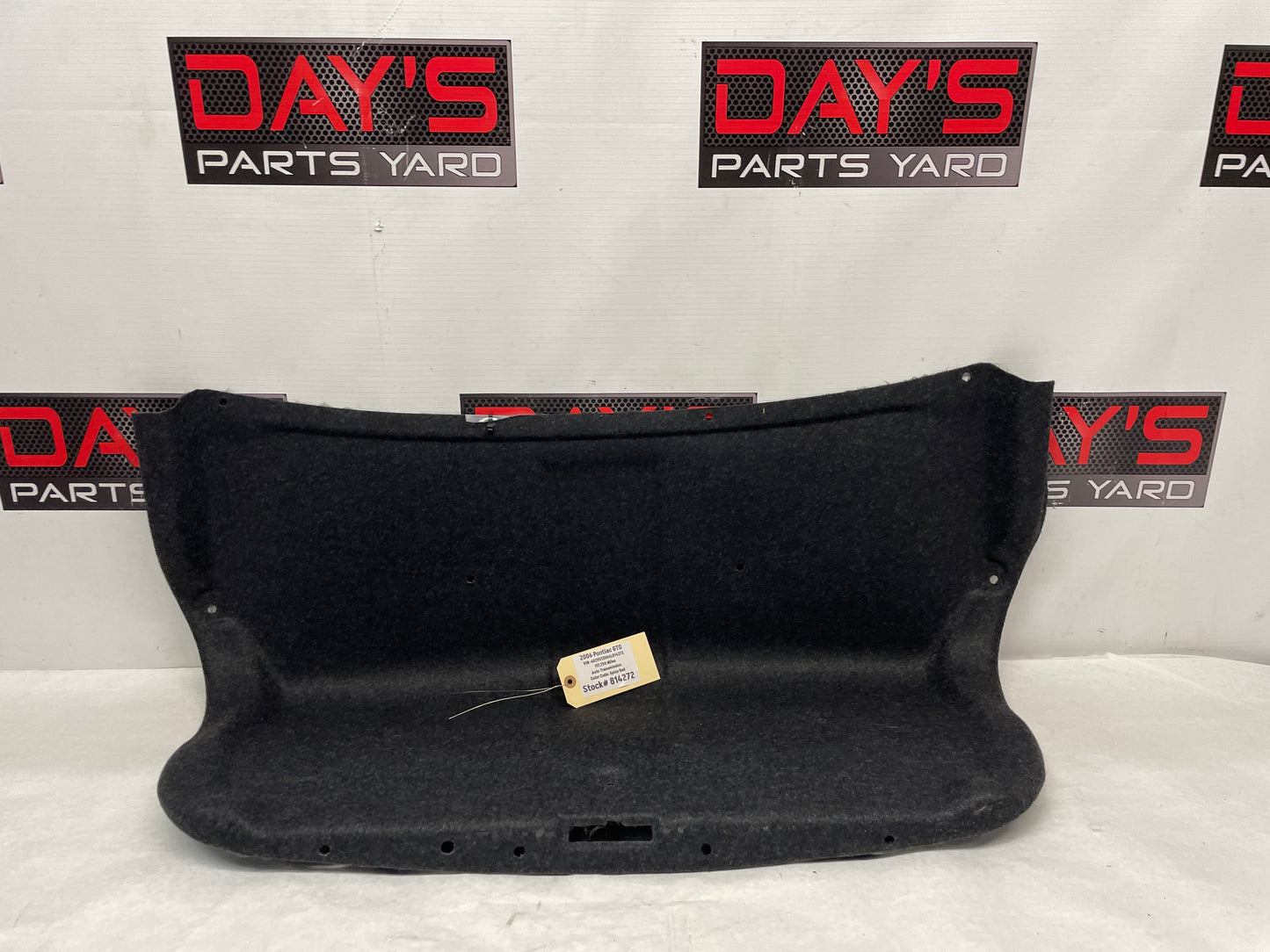 2006 Pontiac GTO Trunk Deck Lid Liner Carpet Felt OEM - Day's Parts Yard