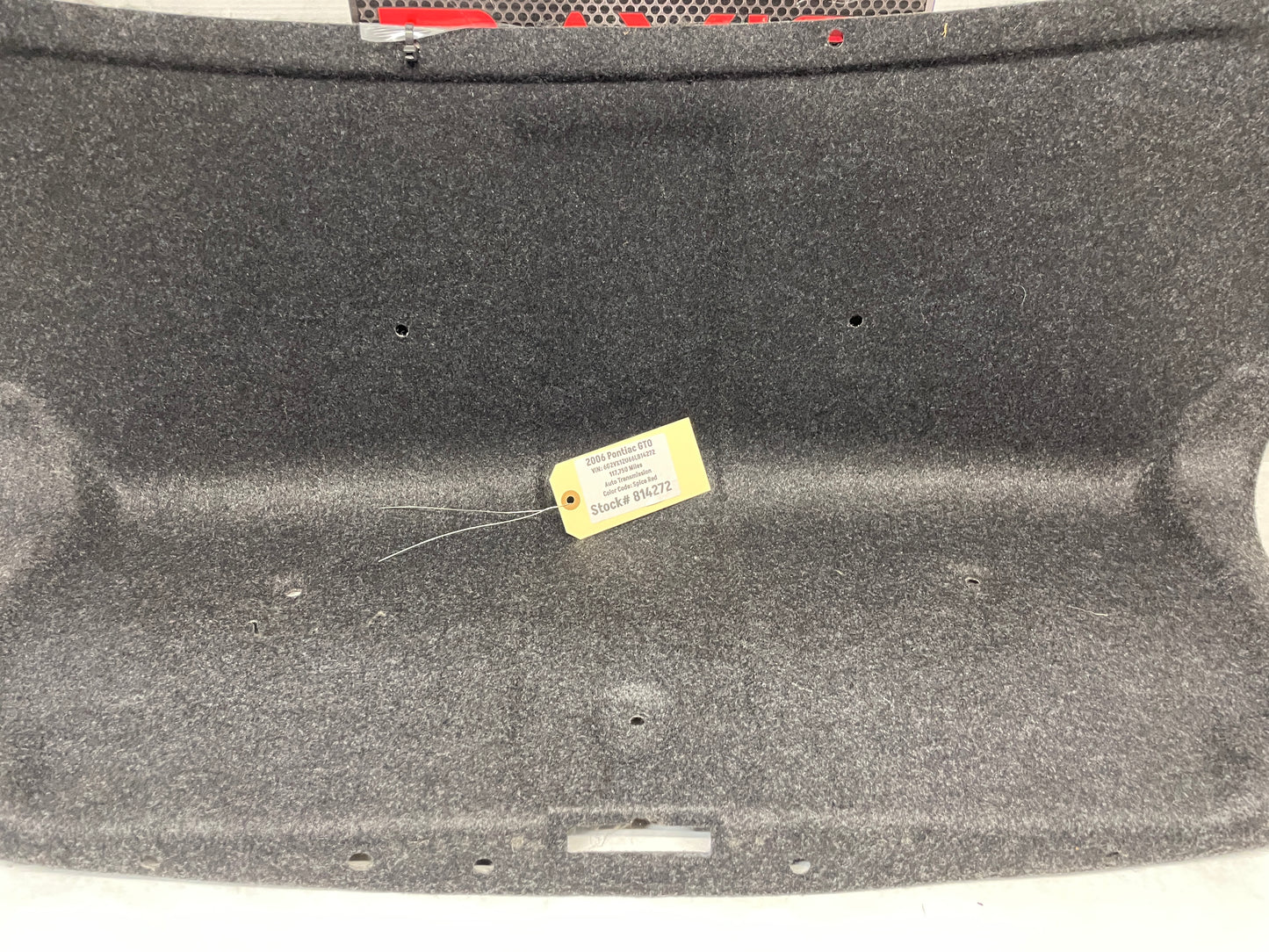 2006 Pontiac GTO Trunk Deck Lid Liner Carpet Felt OEM - Day's Parts Yard