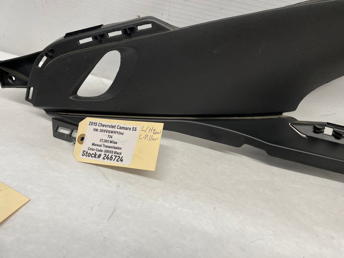 2015 Chevy Camaro SS LH Driver Rear Interior Quarter Window Trim Cover Panel OEM