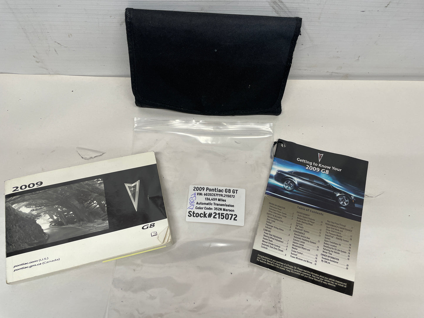 2009 Pontiac G8 GT Owners Manual Booklet OEM - Day's Parts Yard